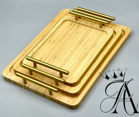 تصویر سینی 3تکه بامبو 3 Piece Bamboo Tray