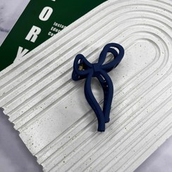 تصویر گیره طرح پاپیون مات کد 2010 - سرمه ای 