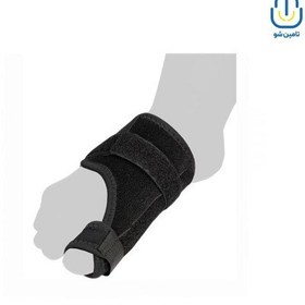 تصویر بانداژ هالوکس سخت نئوپرن پای راست آدور فری سایز Ador free size Neoprene hard hallux bandage right leg