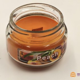 تصویر شمع معطر با رایحه هلو 