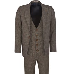 تصویر کت و شلوار پرنس دوگال آریوان قهوه ای 