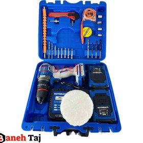 تصویر دریل شارژی هیوندای 36 ولت موتور براشلس سه نظام فلزی پولیش دار مدل Huyndayi Hammer Drill Polished 36V 