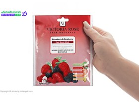 تصویر ماسک ورقه ای صورت توت فرنگی و تمشک ویکتوریا رز 25 گرم victoria rose Strawberry And Raspberry Face Sheet Mask 25g