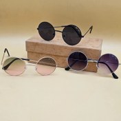 تصویر عینک آفتابی بچه گانه گرد فلزی 