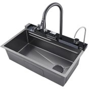 تصویر سینک ظرفشویی پیانویی آبشاری 5 کلید فول آپشن برند گلکسی GALEXY GALEXY