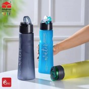تصویر بطری آب مانیا بلند مدل آلفا - آبی Mania water bottle, Alpha model