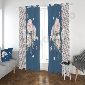 تصویر پنل آماده چاپی مخمل طرح گل 