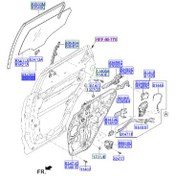 تصویر شیشه درب عقب چپ سانتافه هیوندای 834102W020 