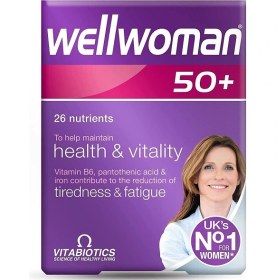 تصویر کپسول ول وومن ۵۰ سال به بالا ویتابیوتیکس مخصوص خانم ها ۳۰ عددی Vitabiotics Wellwoman 50+ 30 Cap