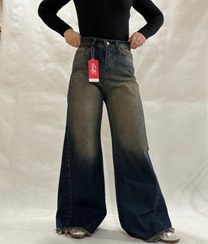 تصویر شلوار جین شافل بگ طوسی 
