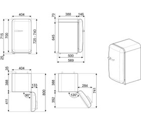 تصویر یخچال مینی اسمگ مدل FAB5RPK5 