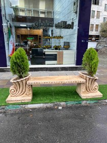 تصویر نیمکت گلدانی صدفی n12er