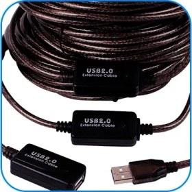 تصویر کابل افزایش طول USB برد دار ده متری 