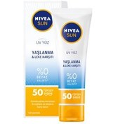 تصویر NIVEA کرم ضد آفتاب ضد پیری و لک نورهای آفتابی SPF 50 50 میلی لیتر 