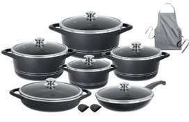 تصویر سرویس قابلمه ام جی اس مدل ایتالیا ۱۵ پارچه 