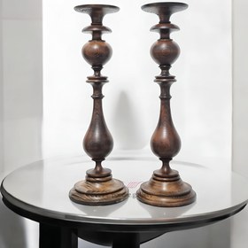 تصویر جاشمعی چوبی کلاسیک 