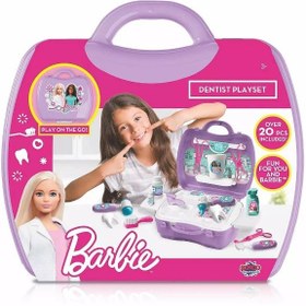 تصویر مجموعه بازی کلینیک دندانپزشکی باربی با ۲۰ قطعه برند barbie Barbie Play on the Go Dentist Clinic Playset (20 Pieces)