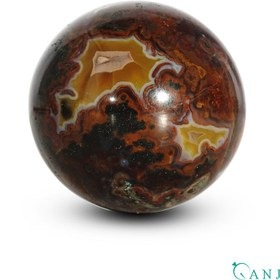 تصویر گوی سنگی اصل عقیق کد N2058 