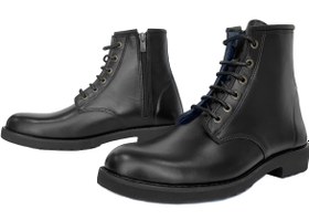 تصویر بوت چرم مردانه آلپ مشکی - مشکی / 4 mens leather boot