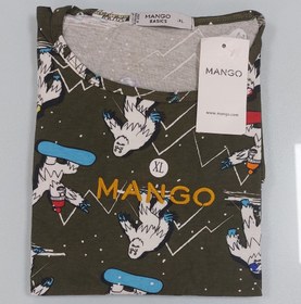 تصویر تیشرت نخی زنانه منگو طرح دار T-shirt Mango