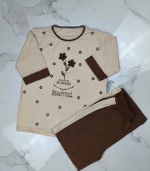 تصویر ست تیشرت و شلوار کرم-قهوه ای (پرداخت اقساطی) 