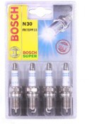 تصویر شمع بوش سوزنی پلاتینیوم پایه کوتاه BOSCH FR7DPP33 N30 یک بسته (4تایی) 