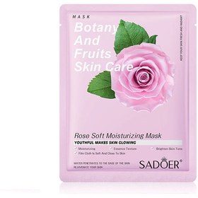 تصویر ماسک صورت ورقه ای آبرسان گل رز سادور وزن 25 گرم sadoer (جشنواره روشان گالری) sadoer Rose Moisturizing Mask