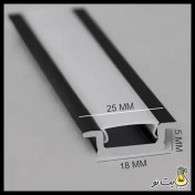 تصویر چراغ خطی توکار پروفیل کد 01 