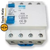 تصویر کلید محافظ جان 40 آمپر چهار پل پارس فانال مدل PFR-4P-30MA&300MA Pars Fanal 40 amp double bridge life protection switch PFR-4P-30MA&300MA