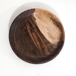 تصویر بشقاب چوبی 25سانتیمتر ساخته شده از چوب گردو با کیفیتی عالی 