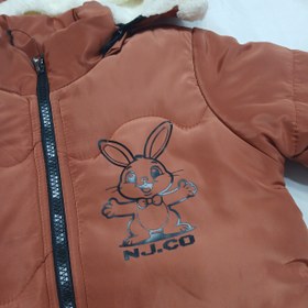 تصویر کاپشن دخترانه طرح خرگوش سایز ۳ تا ۶ سال 