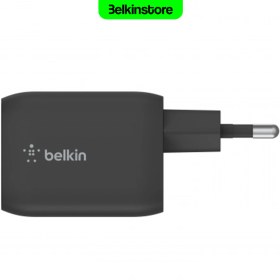 تصویر شارژر دیواری بلکین | Belkin 65W WCh013vf - مشکی / 18 ماهه پوزیترون 