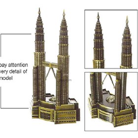 تصویر ماکت فلزی برج های دو قلو پتروناس مالزی 