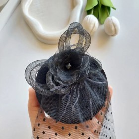 تصویر کاپ کلاه مخمل مشکی 