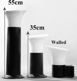 تصویر چراغ های حیاطی مدل رویال بدنه ABS - مشکی / دیواری ارتفاع30 