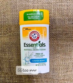 تصویر استیک ضد تعریق ژله ای آرم اند همر سری ESSENTIALS رایحه JUNIPER BERRY ARM & HAMMER ESSENTIALS JUNIPER BERRY DEODORANT