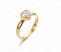 تصویر انگشتر زنانه طرح کریستال قلب 15972 