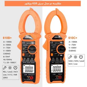 تصویر آمپرمتر کلمپی 1000A AC/DC ویکتور مدل +Victor 610B 