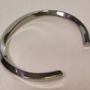 تصویر دستبند بنگل نقره ای 