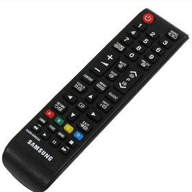تصویر کنترل اصلی تلویزیون سامسونگ دارای جنس بسیار عالی و قوی و سنگین مناسب برای تمامی تلویزیون های سامسونگ 