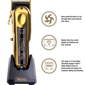 تصویر ماشین اصلاح وال مجیک کلیپ گلد بی سیم اصل Wahl Magic Clip Cordless Gold