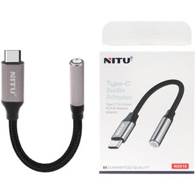 تصویر کابل تبدیل تایپ سی به جک 3.5 میلیمتری نیتو مدل NITU NX016 ا NITU NX016 type-C to 3.5mm AUX Cable NITU NX016 type-C to 3.5mm AUX Cable