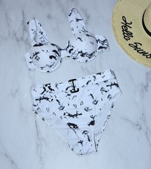 تصویر مایو بیکینی زنانه دوتیکه طرح ابرنگی برند. shein 