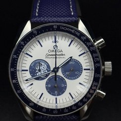 تصویر ساعت مچی مردانه امگا مدل اسپید مستر اسنوپی با بند چرم 