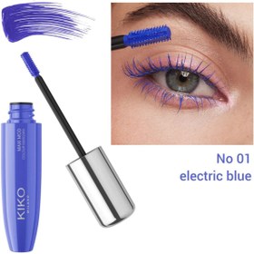 تصویر ریمل رنگی حجم دهنده ماکسی مود کیکو میلانو maxi mod colour mascara kiko Milano 