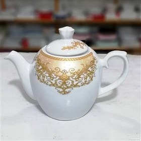 تصویر قوری چینی متوسط طرح دار teapot