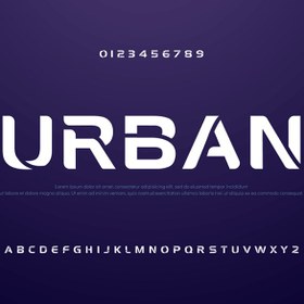 تصویر دانلود فونت تایپوگرافی انگلیسی Urban Font با فرمت EPS 