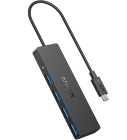 تصویر هاب انکر Anker USB C Hub 4 Ports USB 3.0 with 5Gbps Data Transfer مدل A8309 Anker 4-Port Ultra Slim USB 3.0 Data Hub A8309