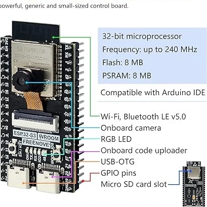 خرید و قیمت FREENOVE ESP32-S3-WROOM CAM BOARD | ترب