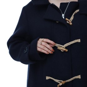 تصویر پالتو کوتاه دکمه دار سرمه ای زنانه H&M 